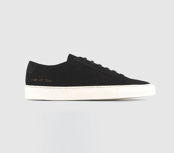 Common Projects Achilles Low Black Waxed Suede
