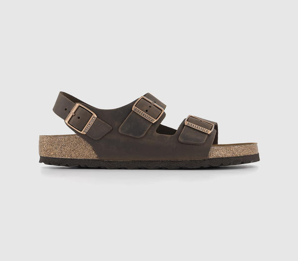 Mens Birkenstock Milano Sandals Habanna Waxy Leather Uk Size 8