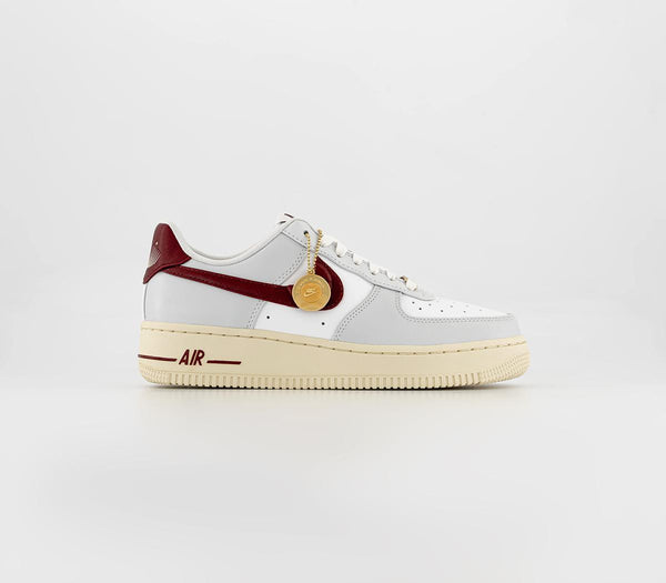 Nike Air Force 1 07 Photon Dust Team Red Summit White Muslin Trainers