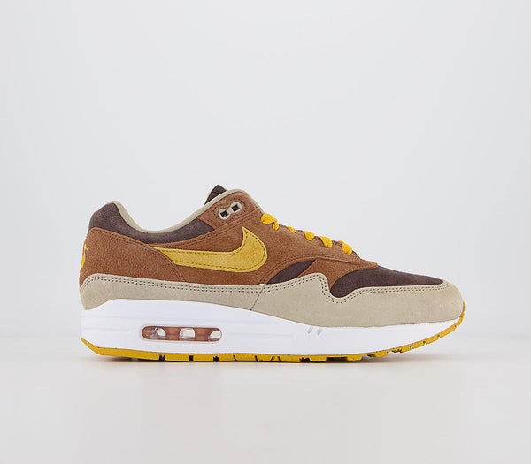 Nike Air Max 1 Pecan Yellow Ochre Baroque Brown Trainers