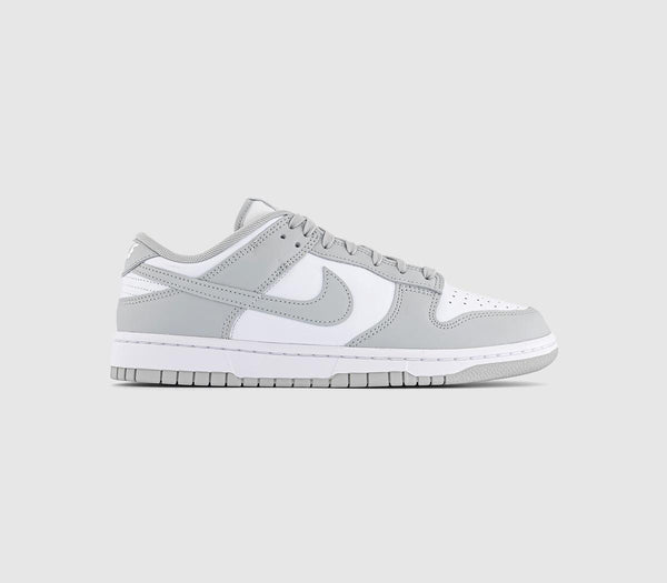 Mens Nike Dunk Low White Grey Fog Trainers
