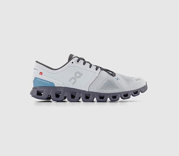 On Running Cloud X3 Glacier Iron Trainers