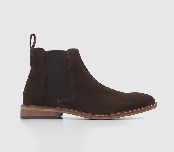 Mens Office Beacon Chelsea Boots Chocolate Suede