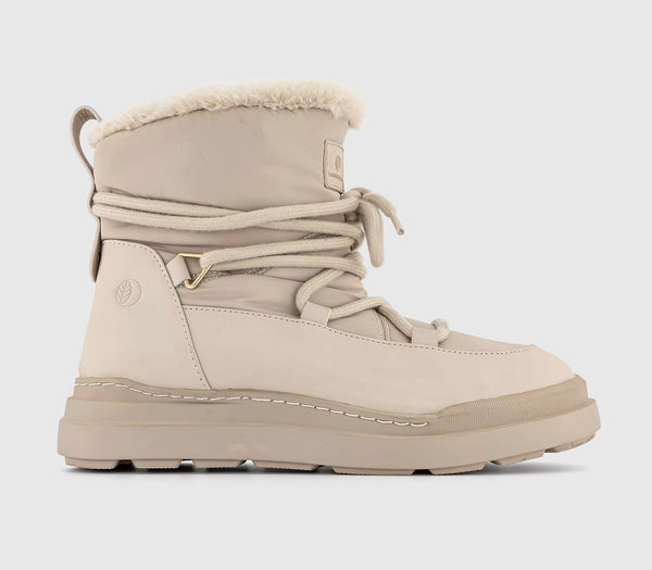 Womens Earth Addict Eira Warm Lined Snow Boots Beige