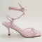Odd Sizes - Womens OFFICE Maddox Strappy Knot Kitten Heel Sandals Pink - UK Sizes Right 5/Left 4