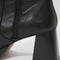 Womens Office Kirkland Platform Block Heels Black Leather