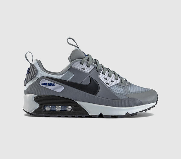 Nike Air Max 90 Drift Trainers Cool Grey Wolf Grey Deep Royal Blue UK Size 8