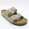 Womens BIRKENSTOCK Arizona Two Strap Sandals Taupe Rivet UK Size 7 EU40