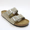 Womens BIRKENSTOCK Arizona Two Strap Sandals Taupe Rivet UK Size 7 EU40