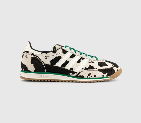 adidas SL 72 Trainers Cow Print Black Offwhite Court UK Size 6
