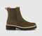 Womens TOMS Bennet Chelsea Faux Fur Lined Boots Olive UK Size 5
