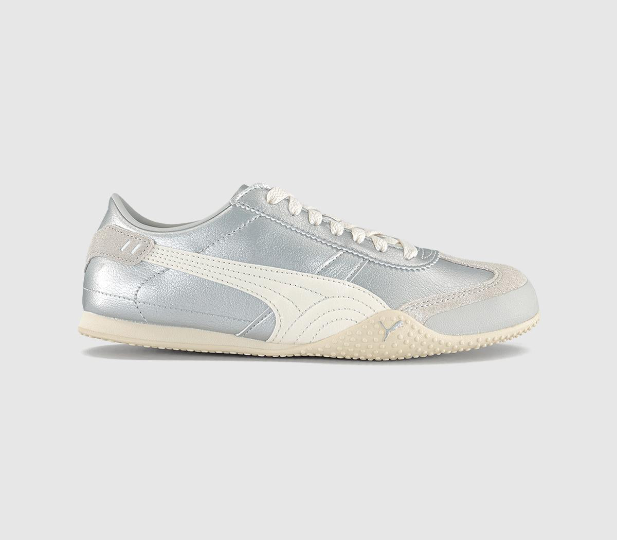 PUMA Bella UT Classic Trainers Silver Frosted Ivory UK Size 5