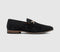 Mens OFFICE Miller Snaffle Loafers Black Suede UK Size 8
