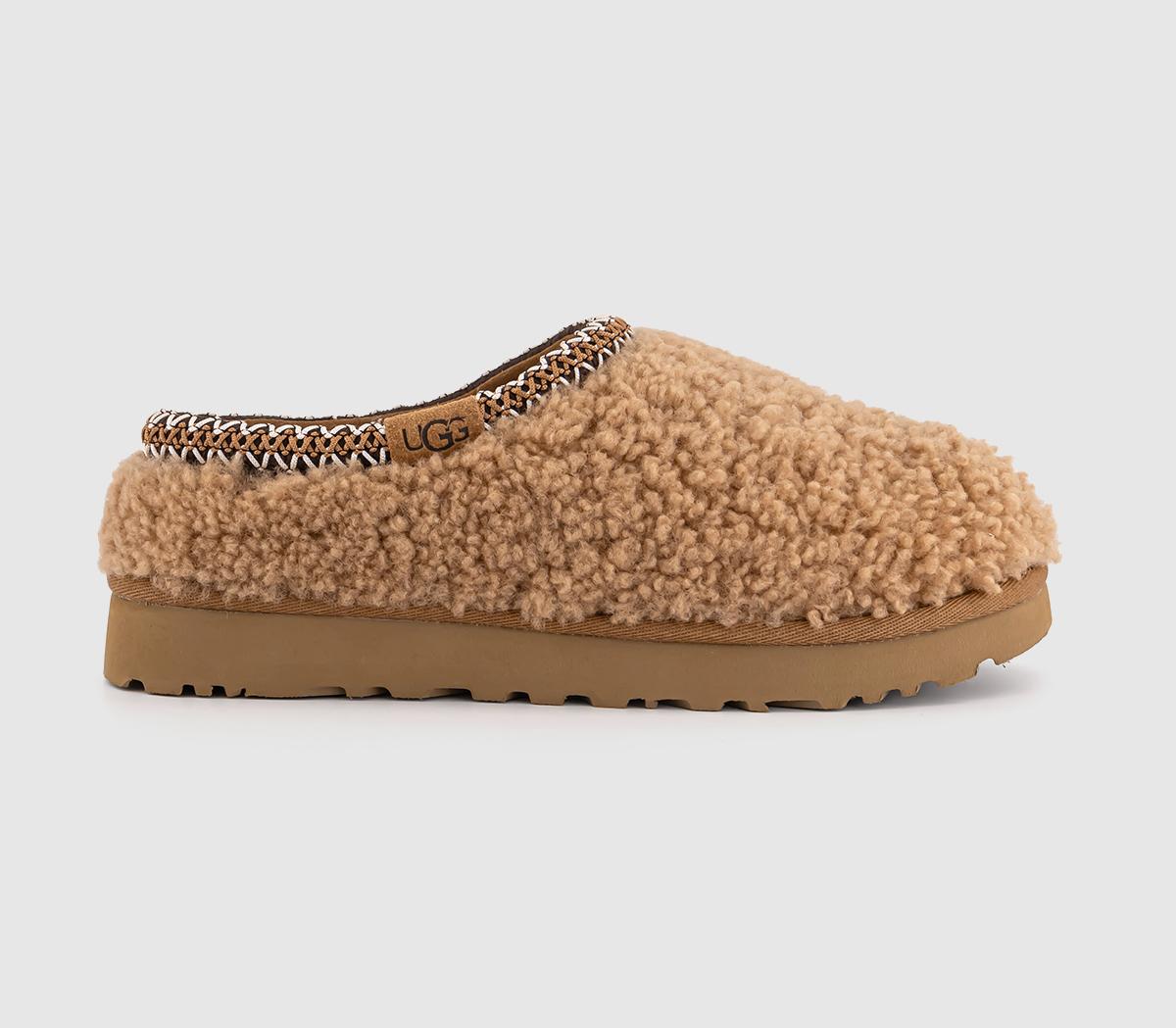 Womens UGG Tasman Maxi Curly Slippers Chestnut UK Size 6