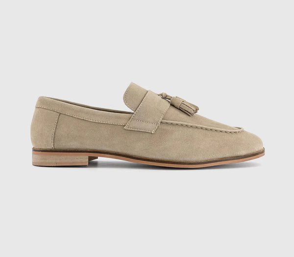 Mens OFFICE Melrose Tassel Loafers Stone UK Size 9