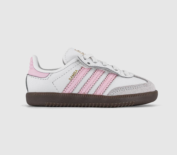 Kids adidas Samba OG Infant Trainers White Clear Pink Gum UK Size 6infant UK Size 6infant