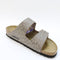 Womens BIRKENSTOCK Arizona Two Strap Sandals Leo Grey Taupe UK Size 4.5 EU37