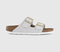 Womens BIRKENSTOCK Arizona Two Strap Sandals Antique White Nubuck UK Size 5 EU38