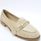 Womens OFFICE Fountain Snaffle Trim Loafers Beige UK Size 9