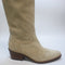 Womens OFFICE Kezia Heeled Western Knee Boots Beige Suede UK Size 4