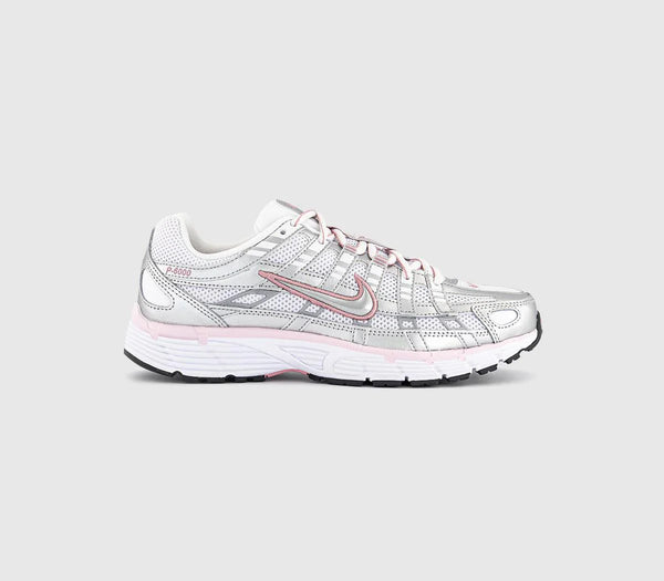 Nike P-6000 Trainers White Metallic Silver Elemental Pink UK Size 5