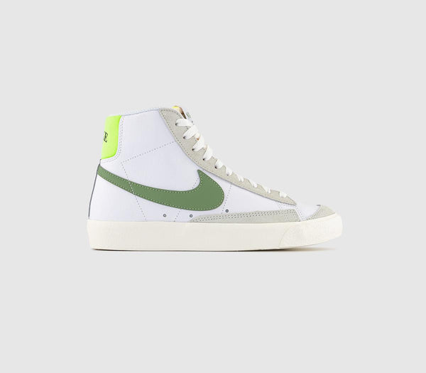 Womens Nike Blazer Mid 77 White Oil Green Sail Volt Uk Size 6