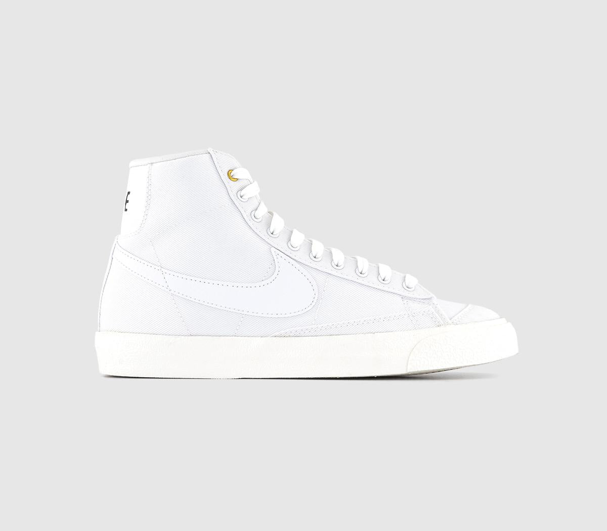 Nike Blazer Mid 77 White White Sail Black Canvas Uk Size 4