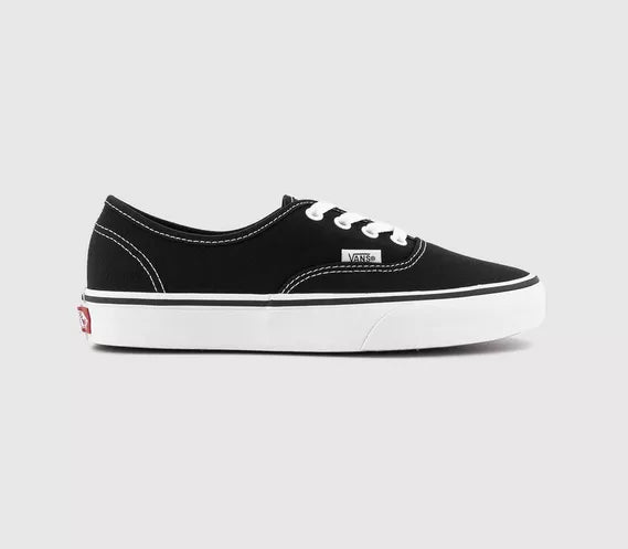 Vans Authentic Black White Trainers UK Size 4