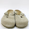 Mens BIRKENSTOCK Boston Clogs Faded Khaki Suede UK Size 8 EU42