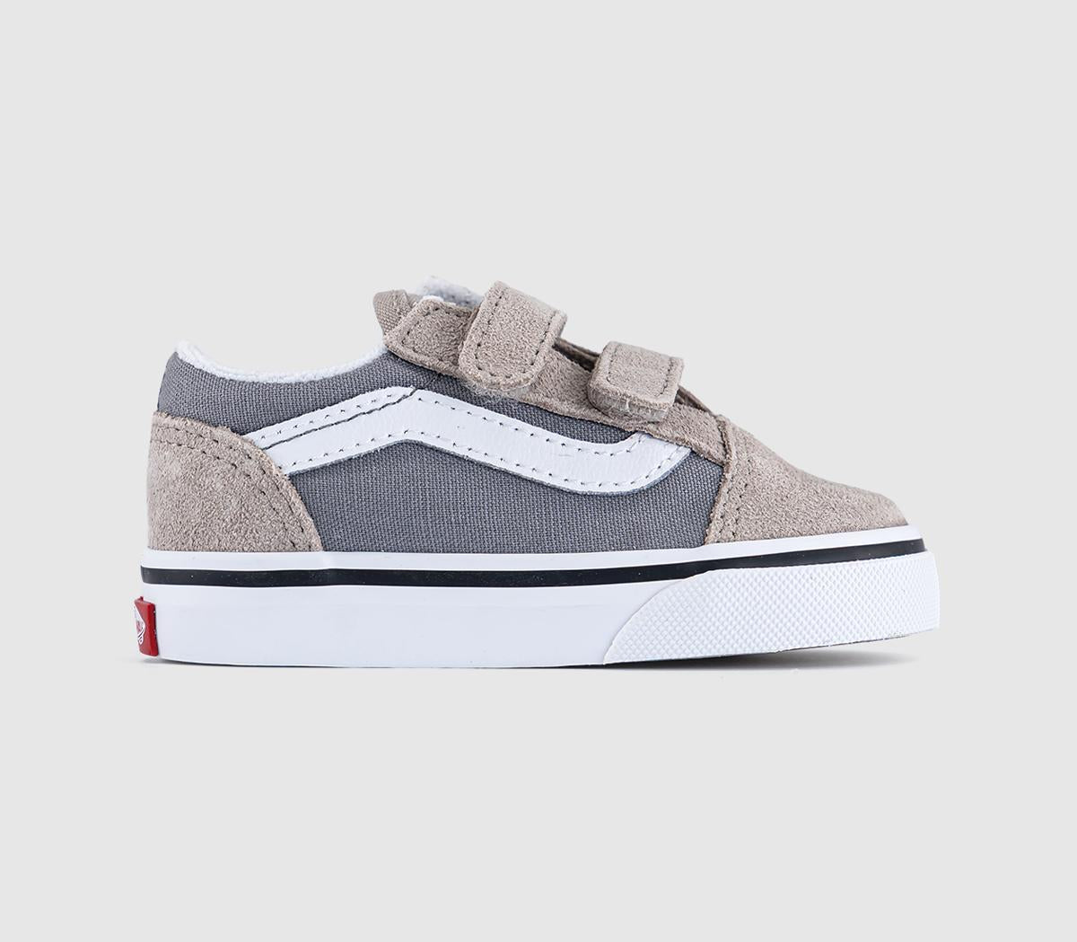 Kids Vans Old Skool Toddler Trainers Two Tone Frost Grey
