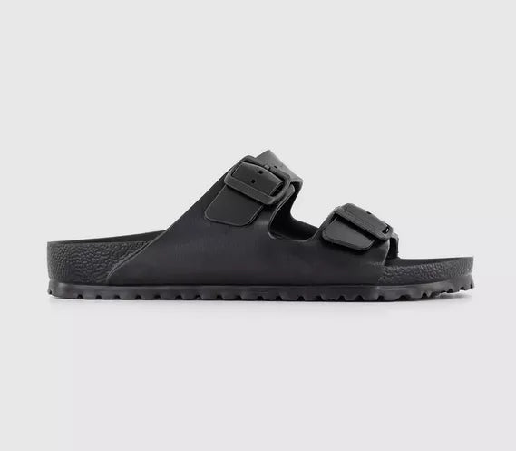 Mens BIRKENSTOCK Arizona Two Strap Sandals Black Eva - OFFCUTS SHOES by OFFICE