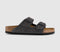 Mens BIRKENSTOCK Arizona Two Strap Sandals Suede Velvet Grey