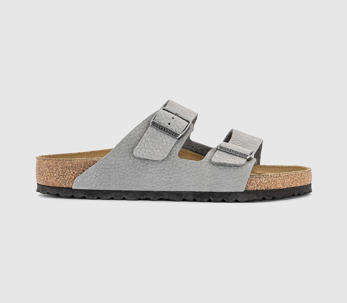 Mens BIRKENSTOCK Arizona Two Strap M Footbed Sandals Desert Buck Whale Gray