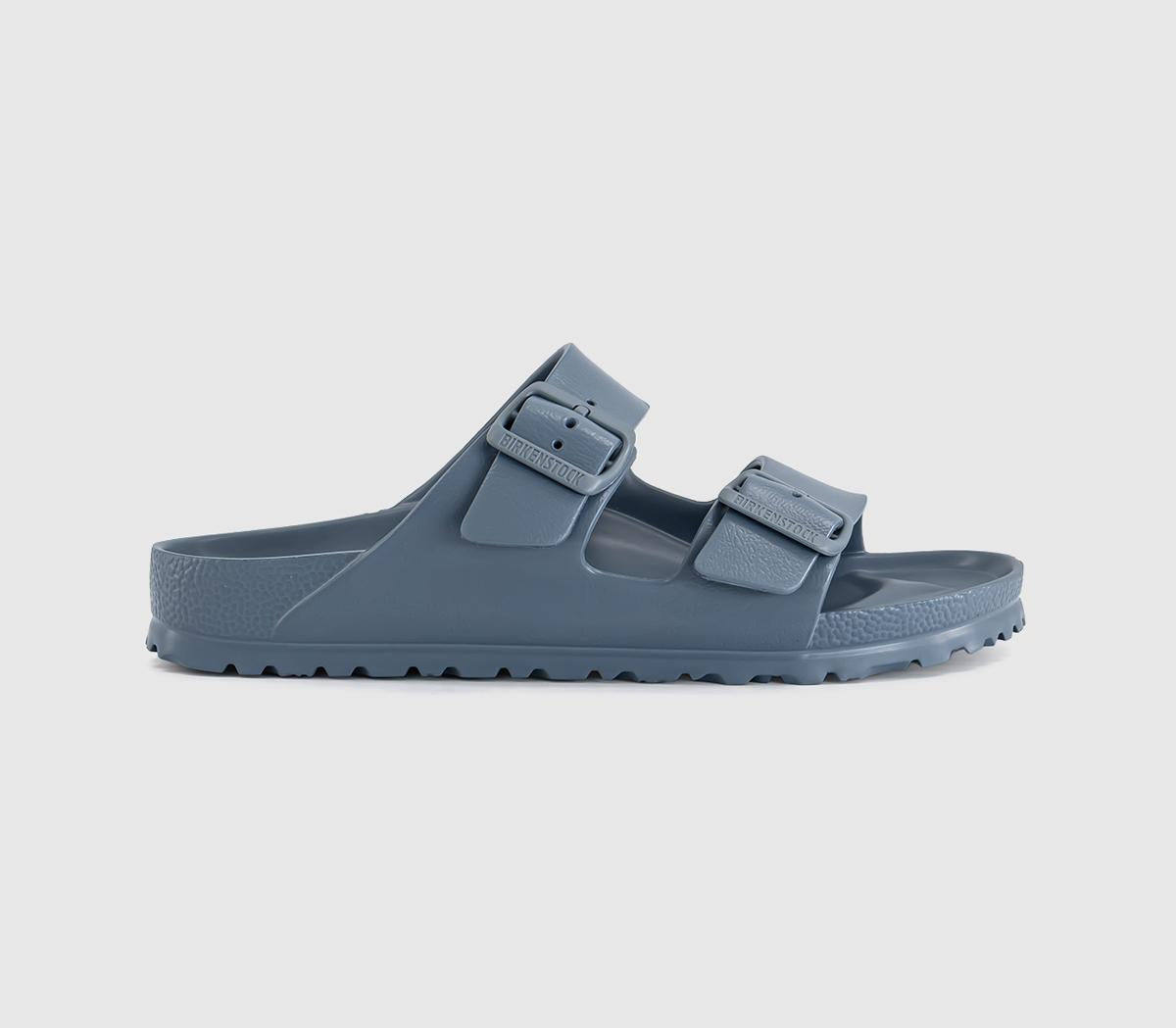 Mens BIRKENSTOCK Arizona Two Strap Sandals Basalt Grey Eva