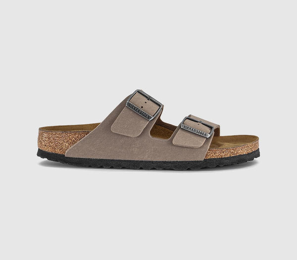 Mens BIRKENSTOCK Arizona Two Strap Sandals Grey Taupe Bfbc
