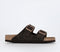 Mens Birkenstock Arizona Two Strap Mocca Suede Uk Size 9.5