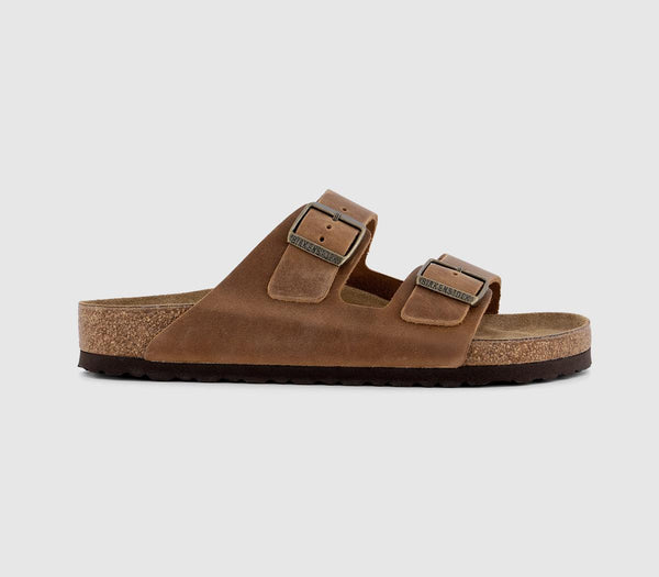 Mens BIRKENSTOCK Arizona Two Strap Sandals Oiled Cognac UK Size 10.5 EU45