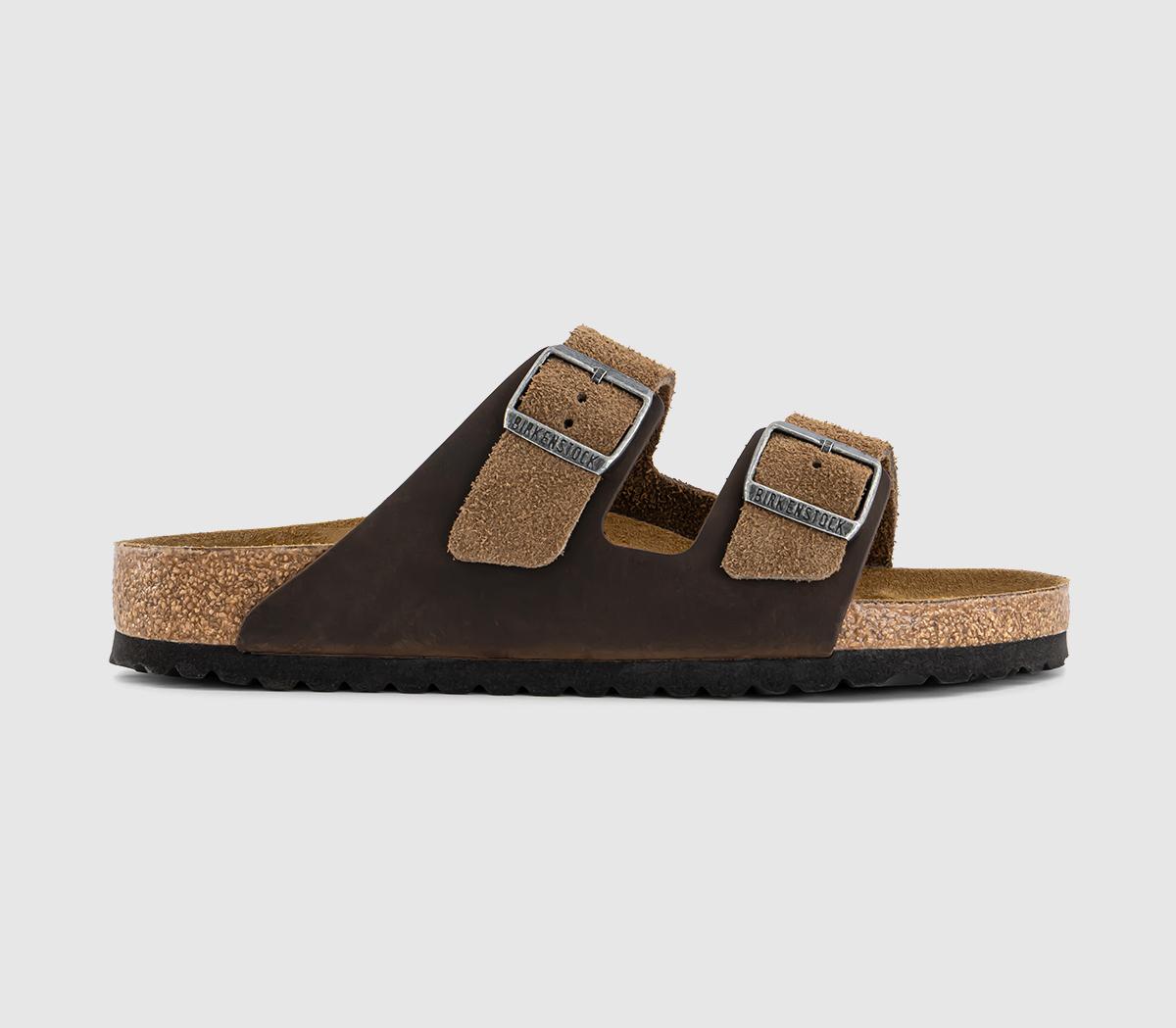 Mens BIRKENSTOCK Arizona Two Strap Sandals Dark Tea Mix