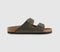Mens BIRKENSTOCK Arizona Two Strap Sandals Faded Khaki Oiled Leather - OFFCUTS SHOES by OFFICE