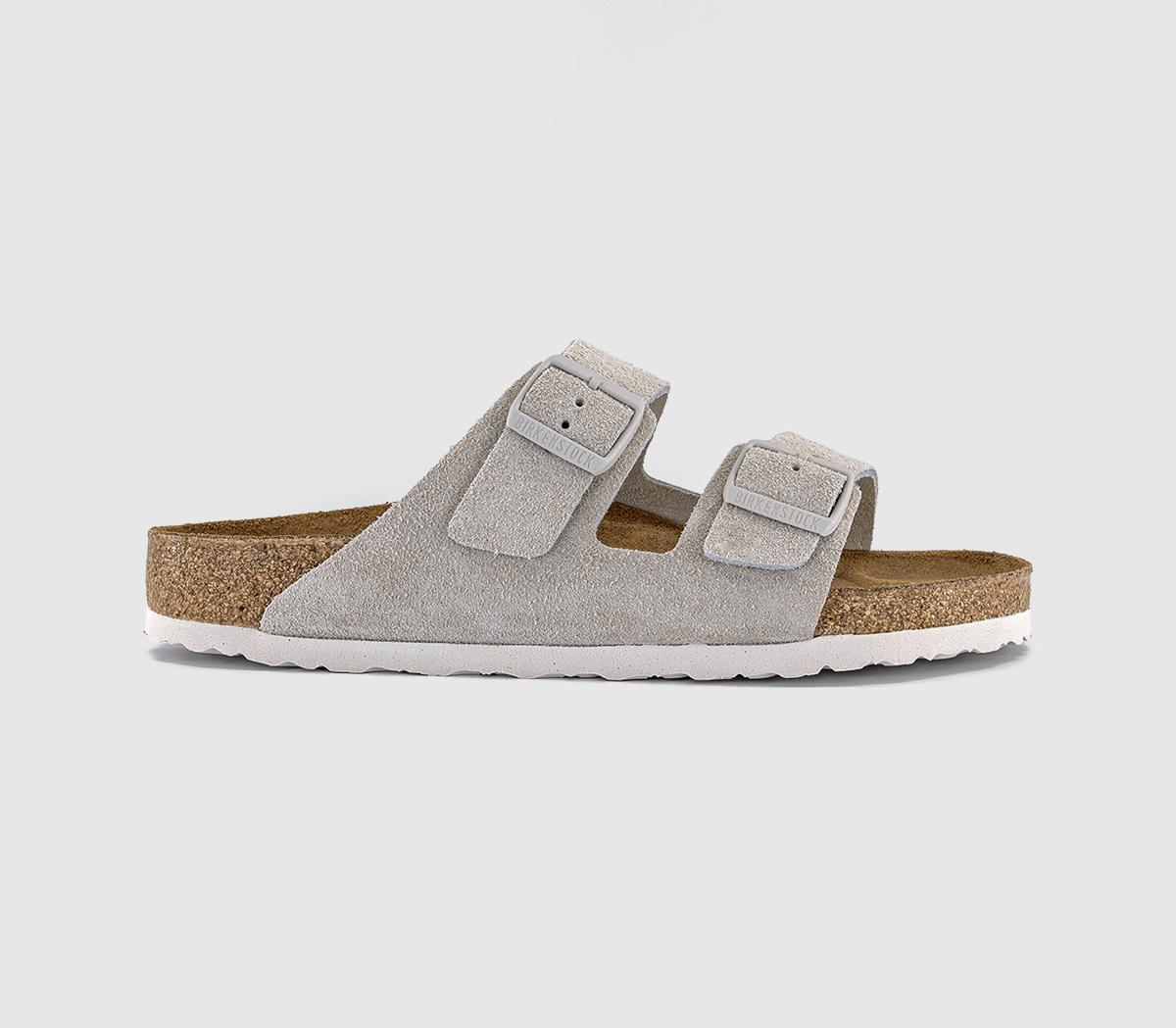 Mens BIRKENSTOCK Arizona Two Strap Sandals Oyster Suede