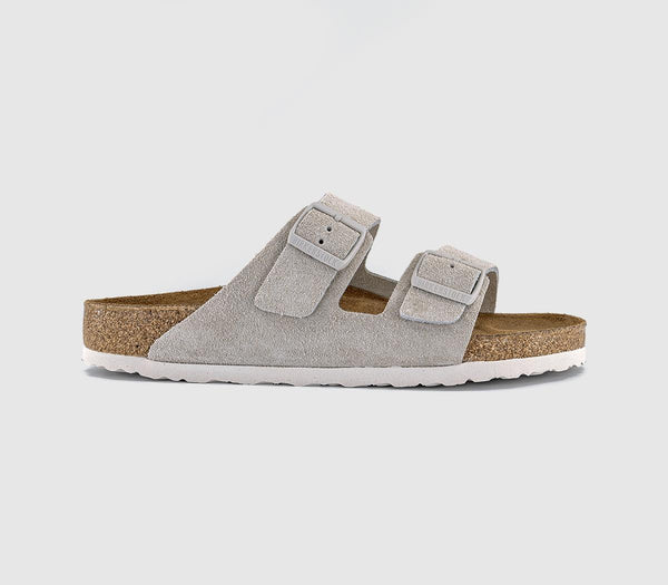 Mens BIRKENSTOCK Arizona Two Strap Sandals Oyster Suede