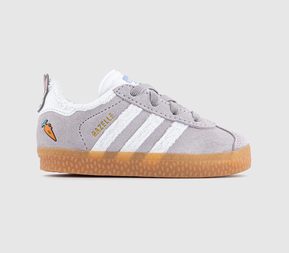 Kids adidas Gazelle 2 Infant Trainers Neutral White Gum - OFFCUTS SHOES by OFFICE