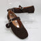 Womens OFFICE Flavour Suede Mary Jane Ballet Pumps Brown Suede UK Size 6
