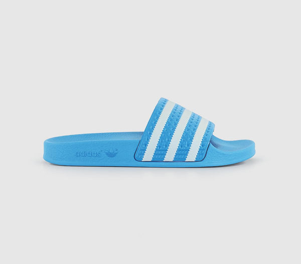 Womens adidas Adilette Sliders Semi Blue Burst White Semi Green Spark