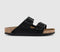 Womens Birkenstock Arizona Two Strap Suede Black