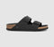 Womens BIRKENSTOCK Arizona Two Strap Sandals Black Woven