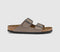 Womens BIRKENSTOCK Arizona Two Strap Sandals Grey Taupe Birko