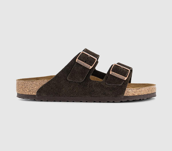 Womens Birkenstock Arizona Two Strap Sandals Suede Mocca Uk Size 4.5