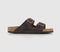 Womens BIRKENSTOCK Arizona Two Strap Sandals Brown Oiled Leather