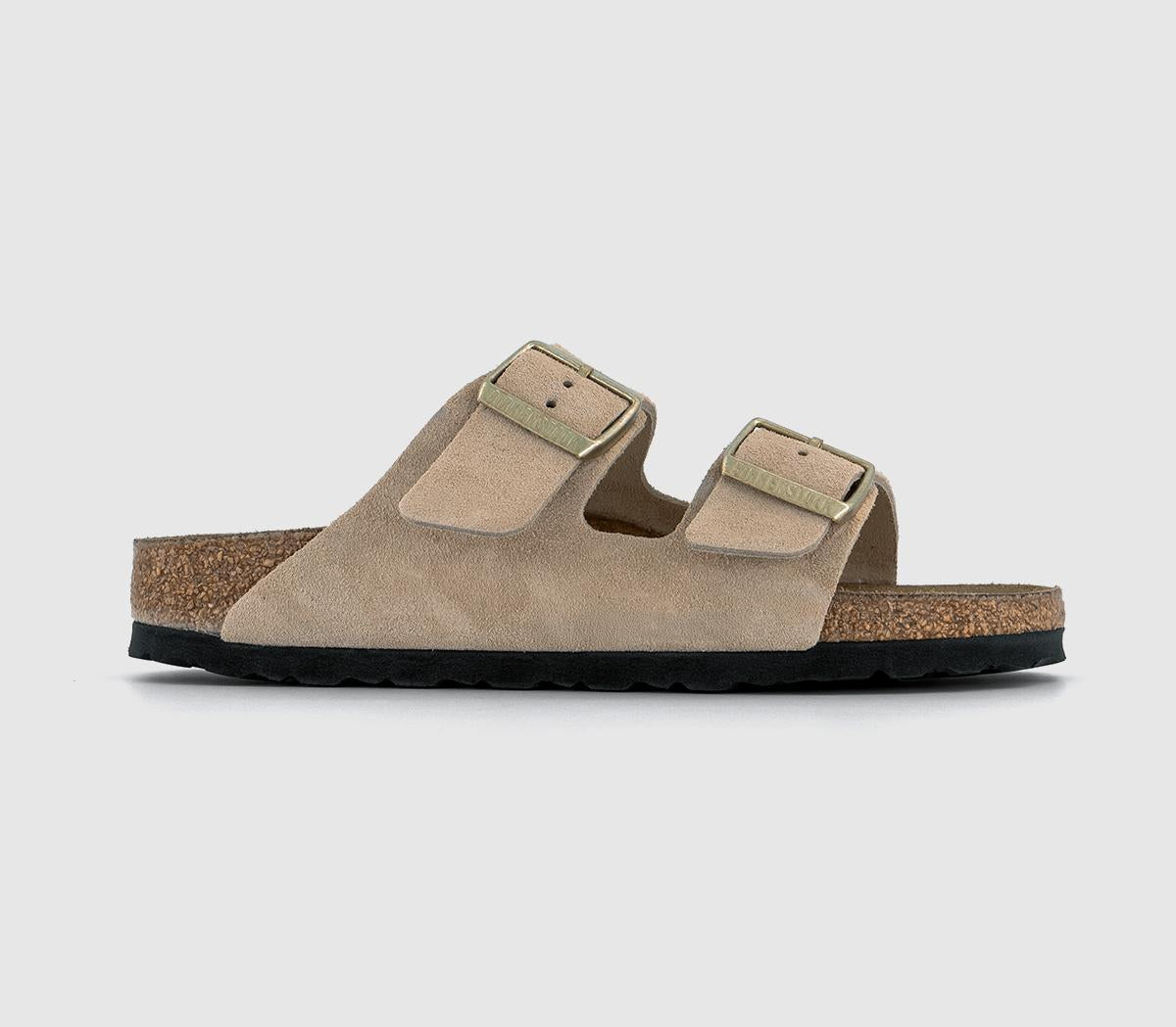 Womens BIRKENSTOCK Arizona Two Strap Sandals Sandcastle Suede - OFFCUTS SHOES by OFFICE